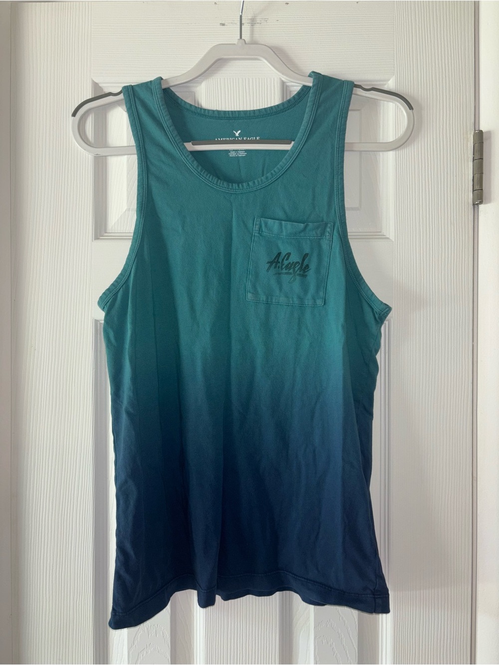 American Eagle Outfitters Tank Top Size XS Teal to Navy Ombre